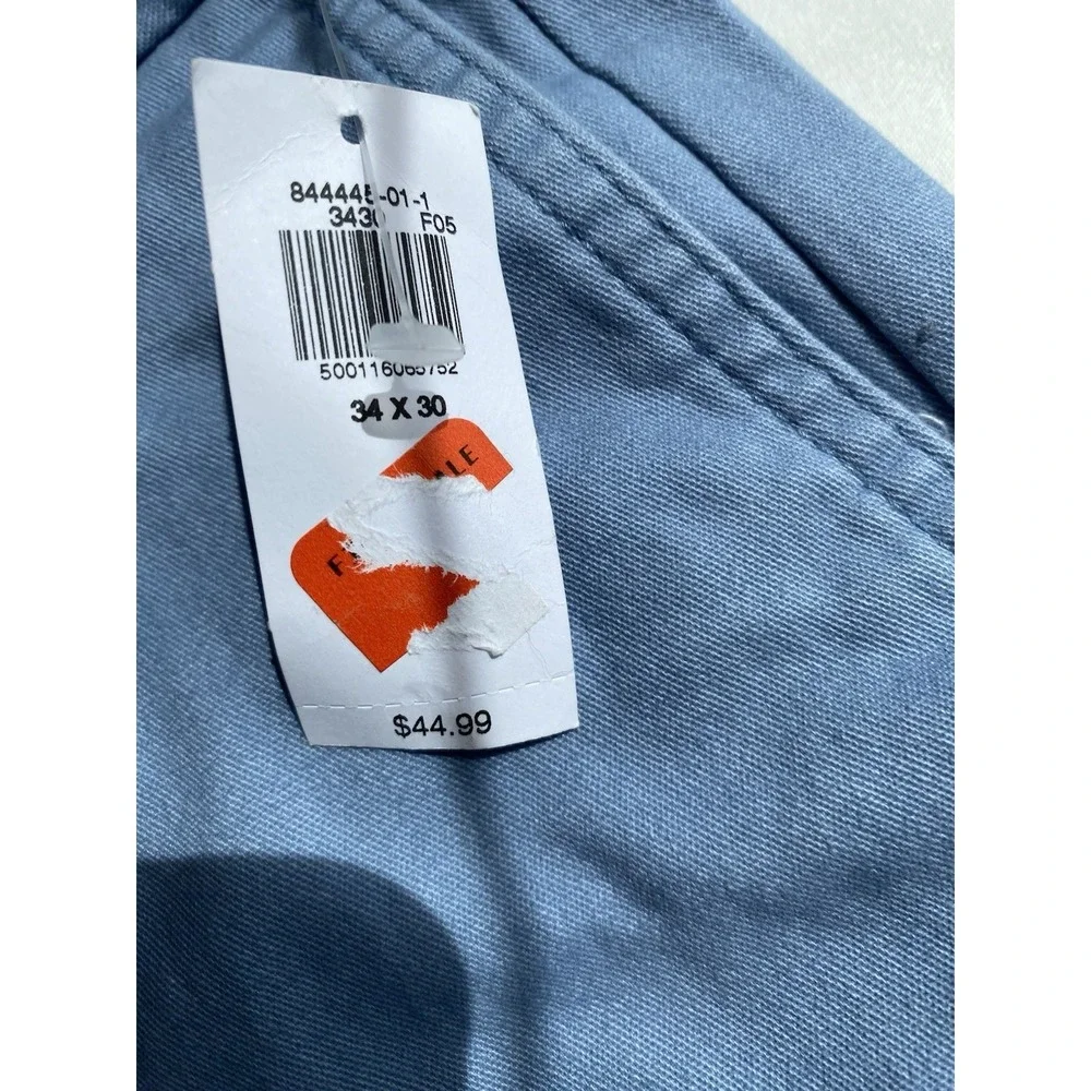 NWT Old Navy Chino Pants Mens 34x30 Blue Harvest Fixed Waist Pleated